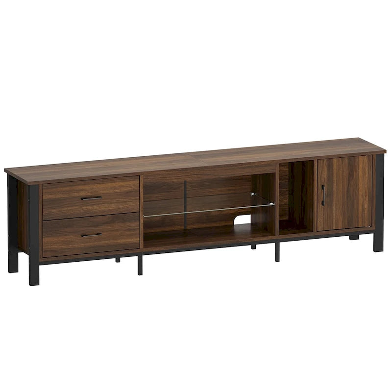 80 Inch LED TV Stand with 2 Drawers for TVs up to 85 Inch