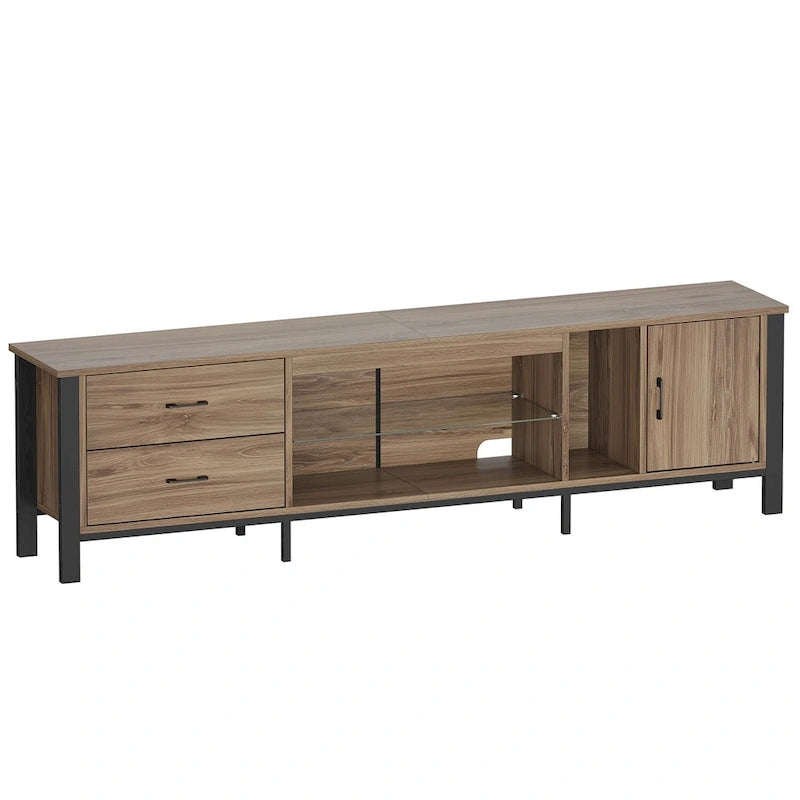 80 Inch LED TV Stand with 2 Drawers for TVs up to 85 Inch