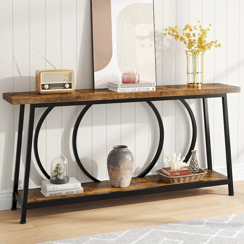 70.9 Inch Extra Long Narrow Console Table with Storage