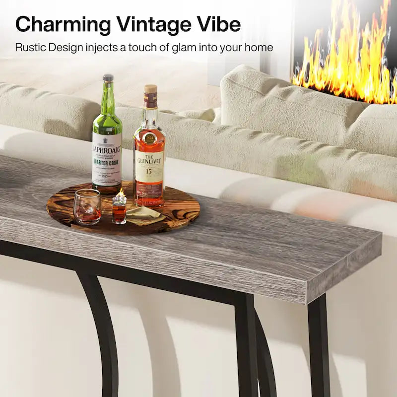 70.9 Inch Extra Long Narrow Console Table with Storage