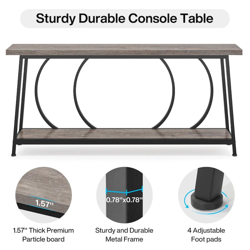 70.9 Inch Extra Long Narrow Console Table with Storage