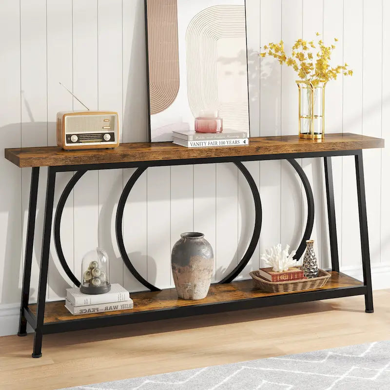 70.9 Inch Extra Long Narrow Console Table with Storage