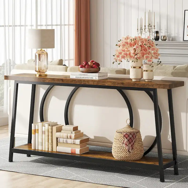 70.9 Inch Extra Long Narrow Console Table with Storage