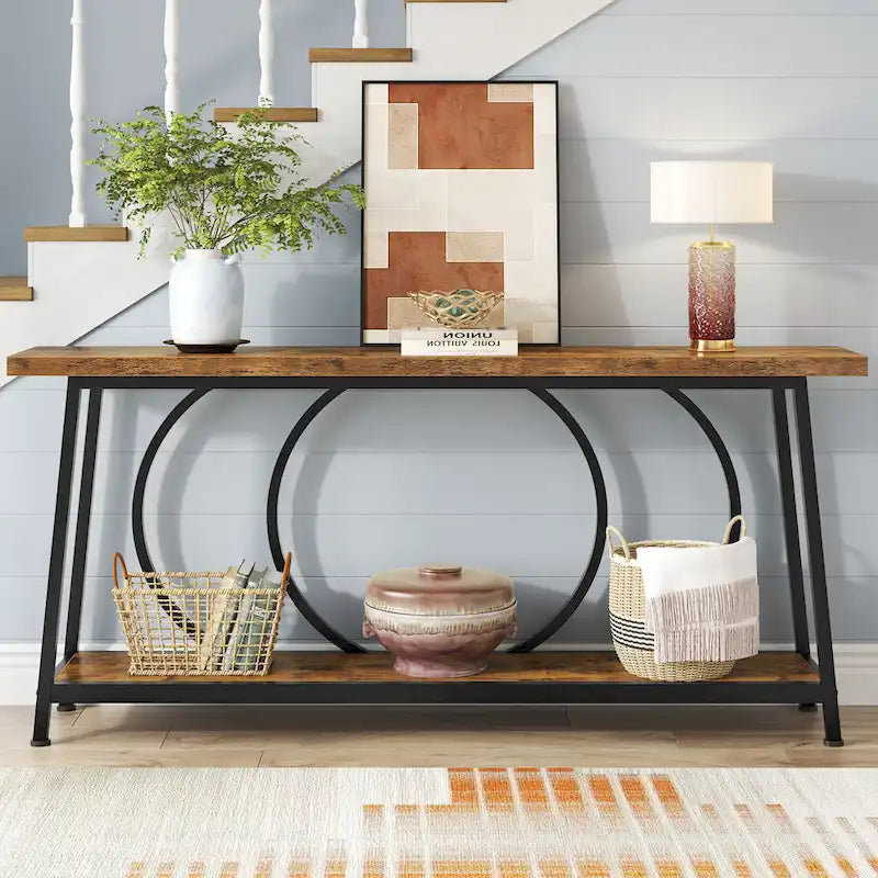 70.9 Inch Extra Long Narrow Console Table with Storage
