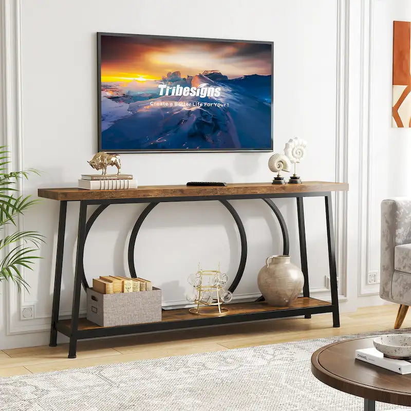 70.9 Inch Extra Long Narrow Console Table with Storage