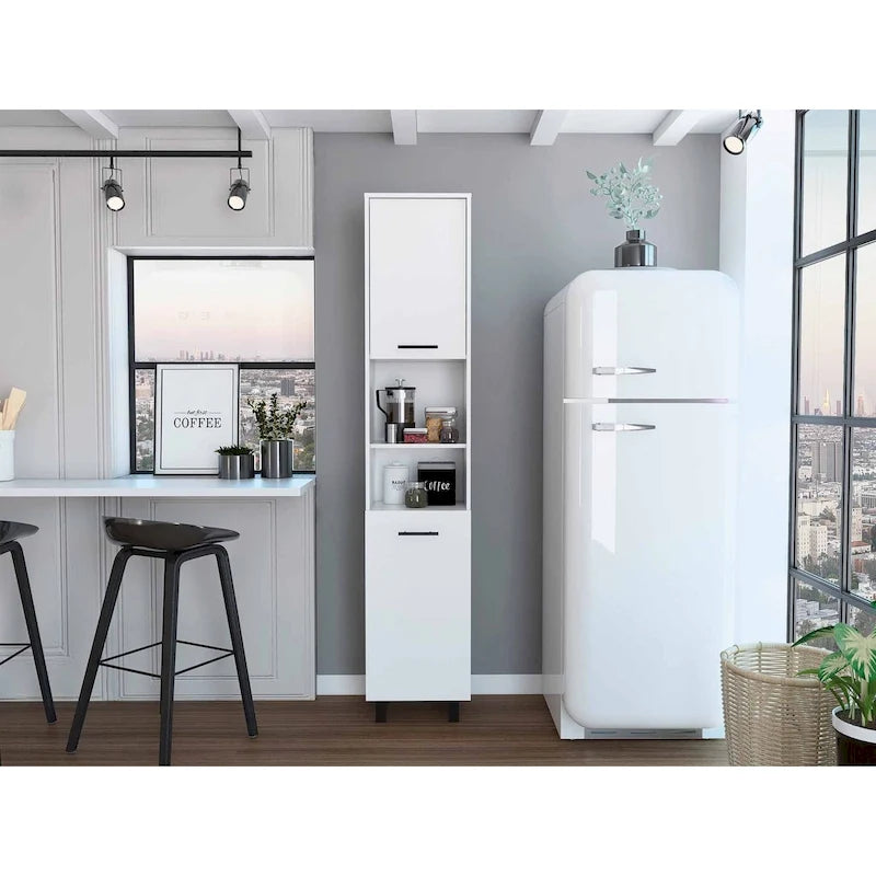 Black Sleek Tall Pantry Cabinet for Kitchen Storage