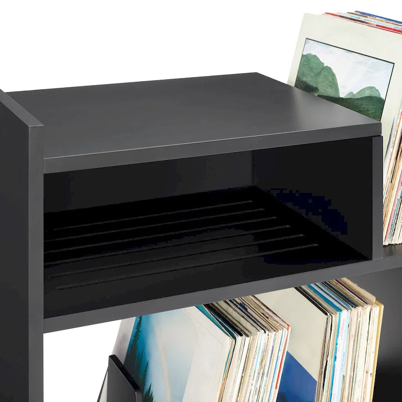 Multi‑Tier Record Player Cabinet, Vinyl Album Storage Shelf