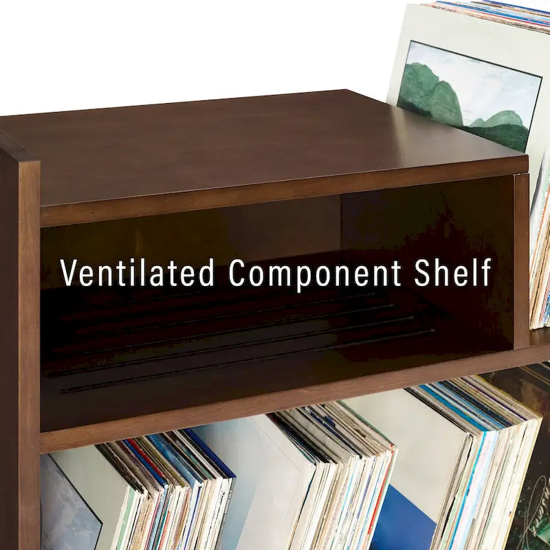 Multi‑Tier Record Player Cabinet, Vinyl Album Storage Shelf
