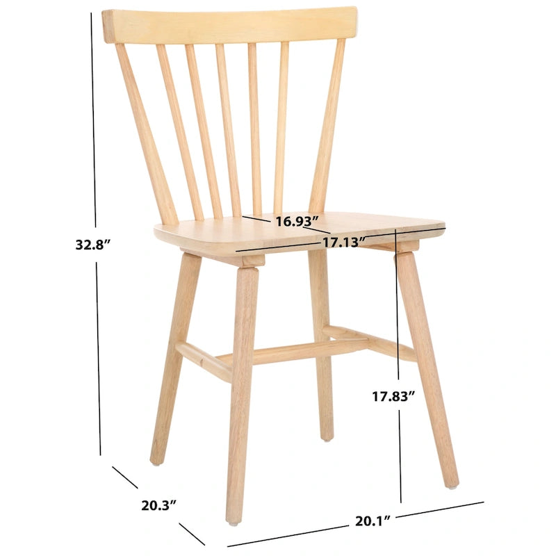 Farmhouse Spindle Dining Chair Set of 2 - 20Wx20Dx33H