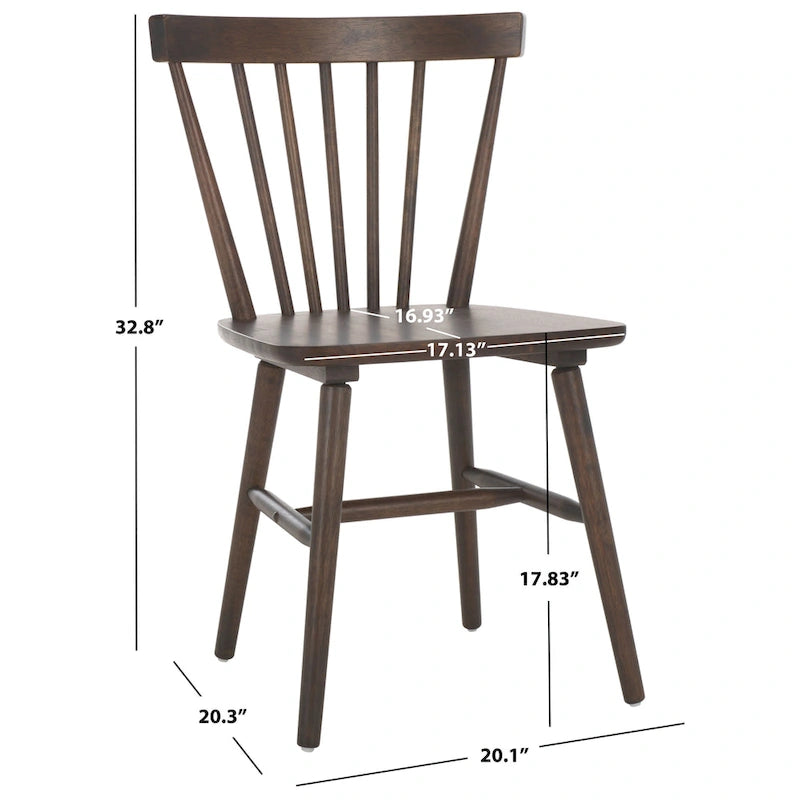 Farmhouse Spindle Dining Chair Set of 2 - 20Wx20Dx33H