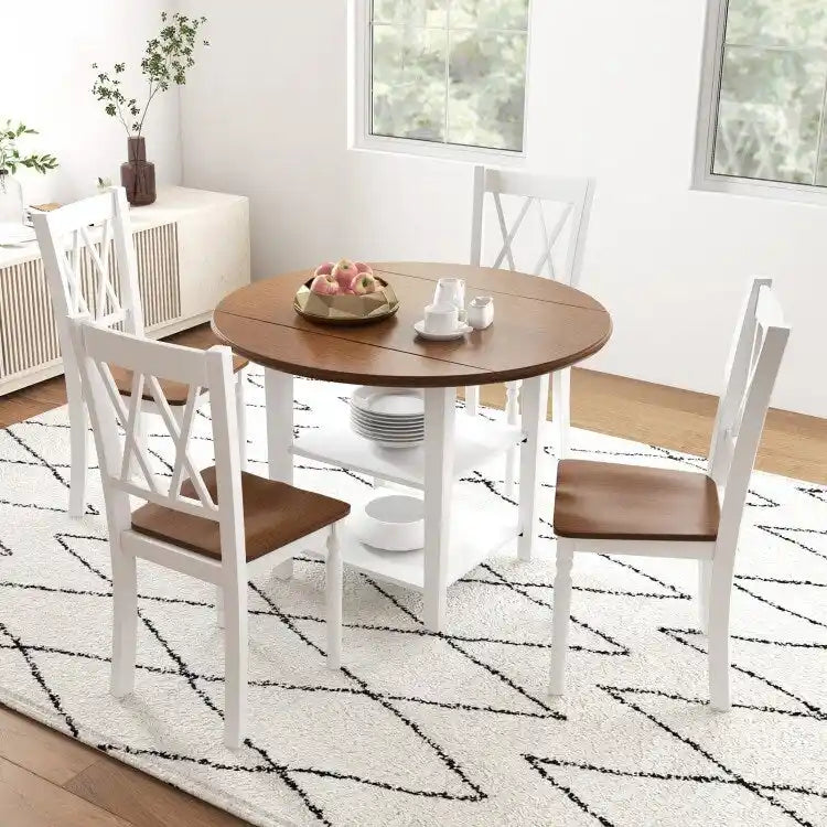 Farmhouse Kitchen Dining Chairs Set of 4 Solid Wood - 18x19x38