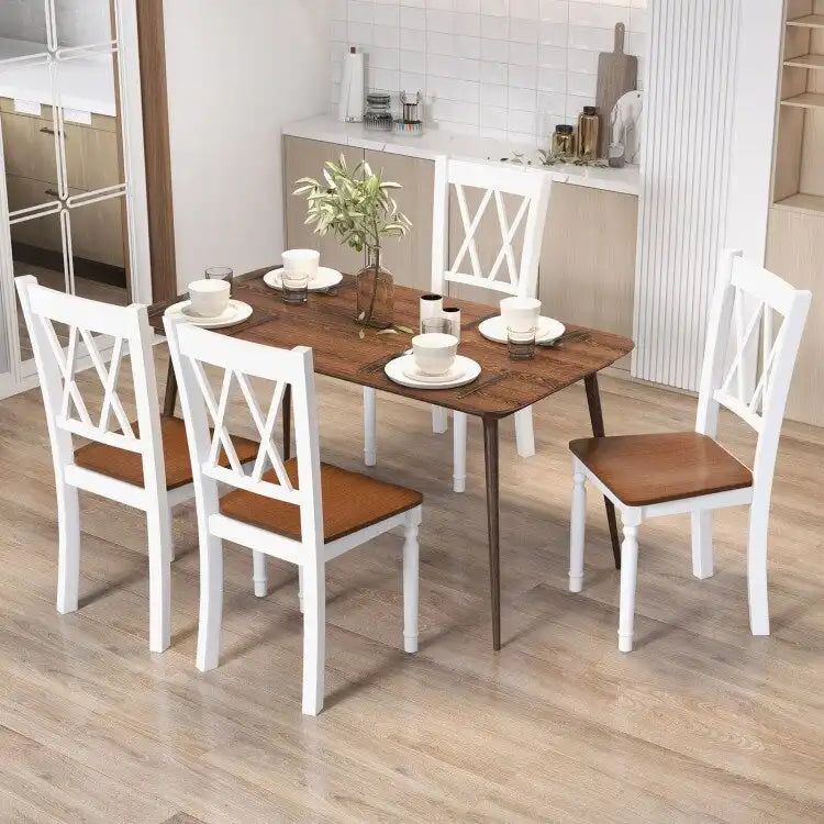 Farmhouse Kitchen Dining Chairs Set of 4 Solid Wood - 18x19x38
