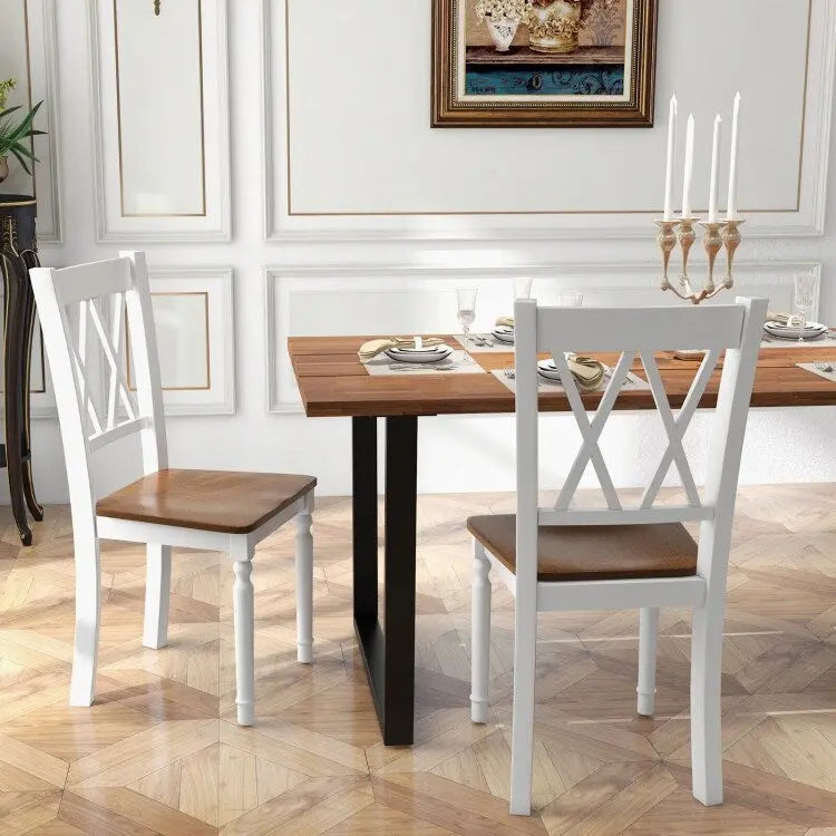 Farmhouse Kitchen Dining Chairs Set of 4 Solid Wood - 18x19x38
