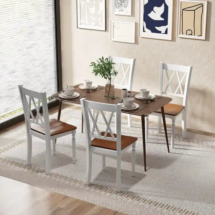 Farmhouse Kitchen Dining Chairs Set of 4 Solid Wood - 18x19x38