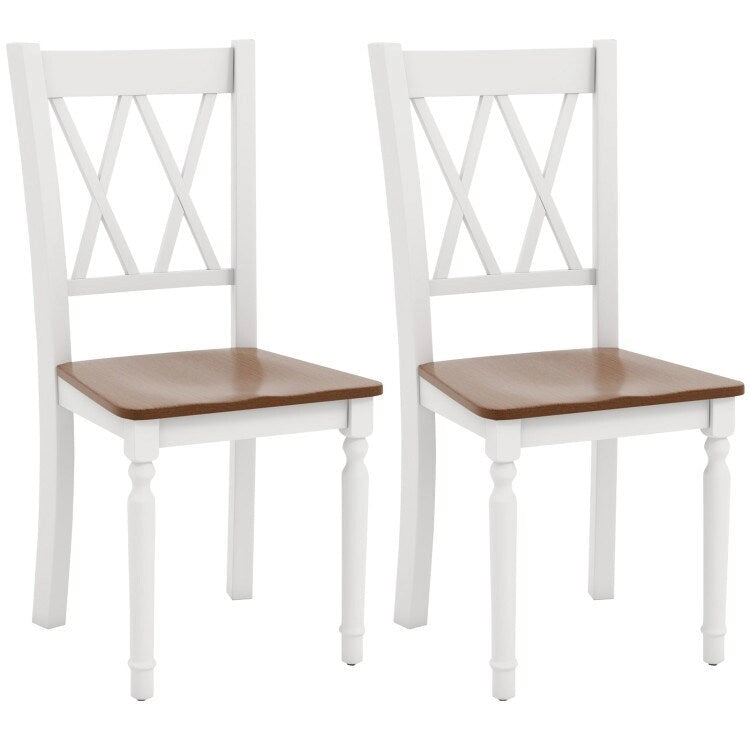 Farmhouse Kitchen Dining Chairs Set of 4 Solid Wood - 18x19x38