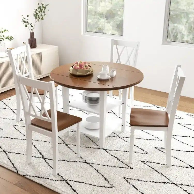 Farmhouse Kitchen Dining Chairs Set of 4 Solid Wood - 18x19x38