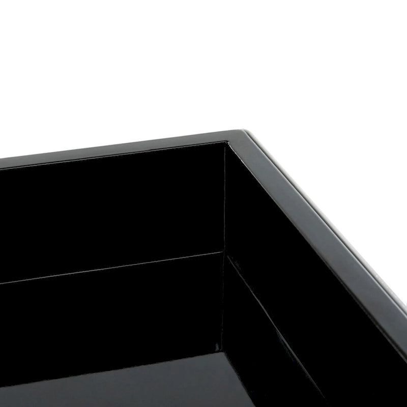 White and Black Square Coffee Table - 35x35x12 inch