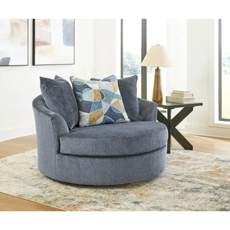 Oversized Swivel Accent Chair for Living Room - 56W x 55D x 35H