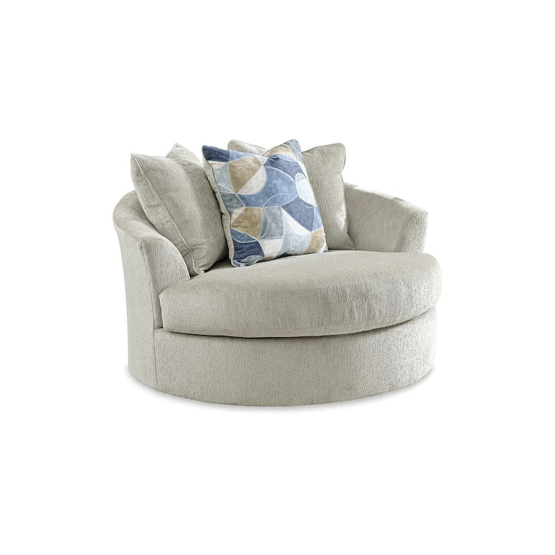Oversized Swivel Accent Chair for Living Room - 56W x 55D x 35H