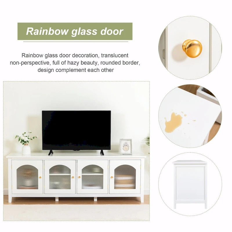 71 Inch Stylish TV Cabinet Entertainment Center Stand