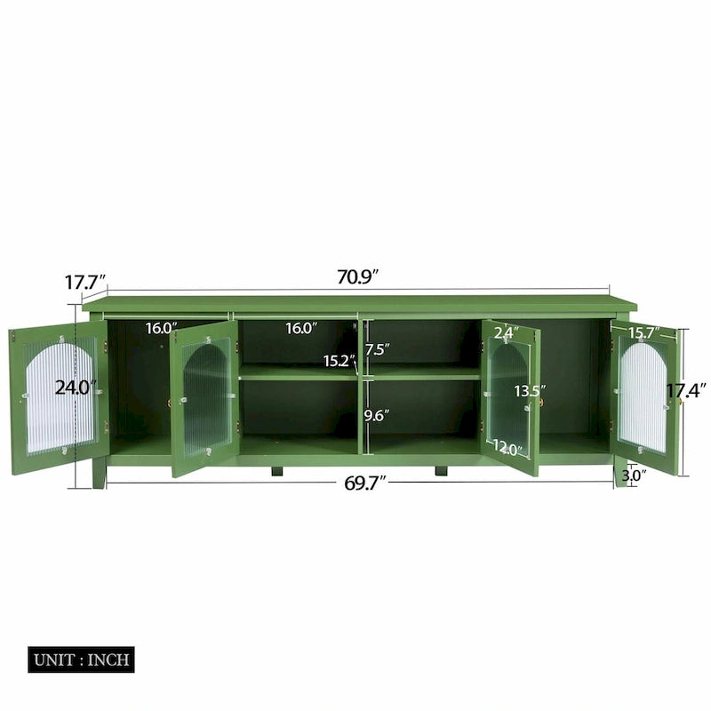 71 Inch Stylish TV Cabinet Entertainment Center Stand