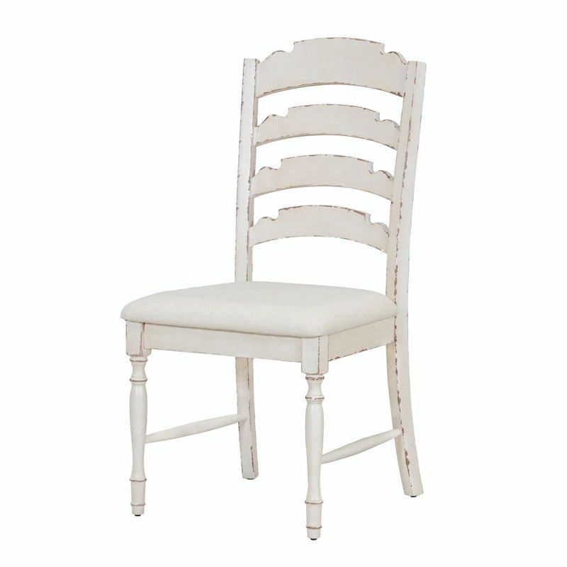 Vintage 4-Piece Upholstered Dining Chairs with Serrated Backs