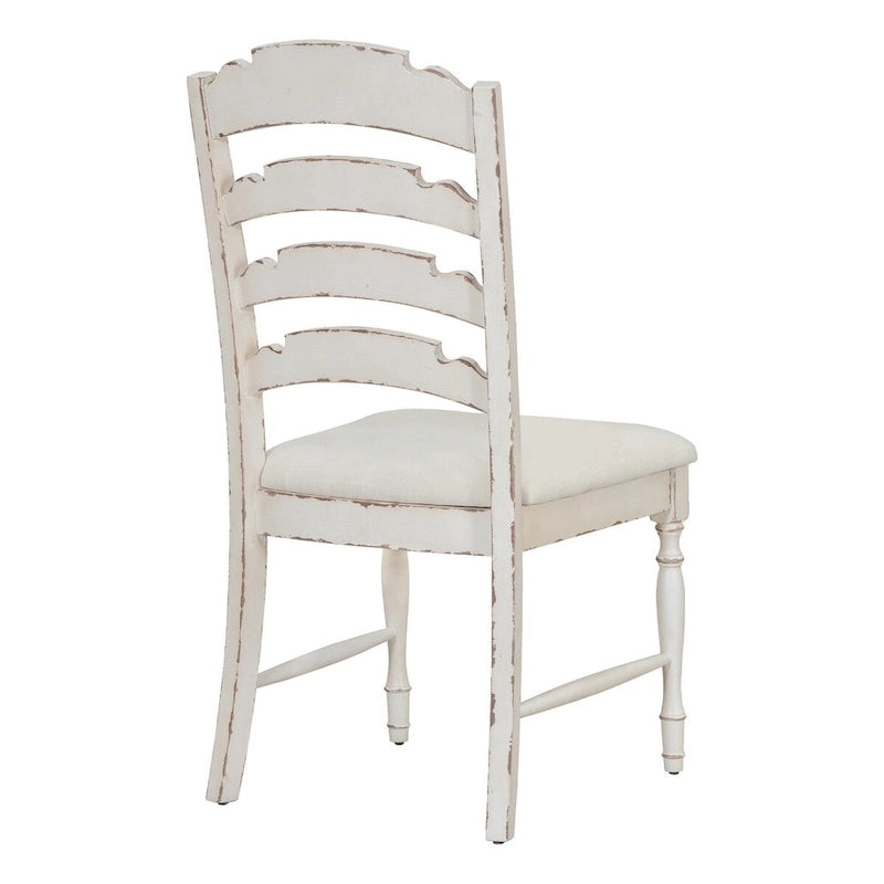 Vintage 4-Piece Upholstered Dining Chairs with Serrated Backs