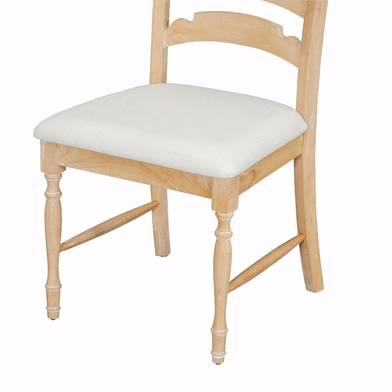Vintage 4-Piece Upholstered Dining Chairs with Serrated Backs