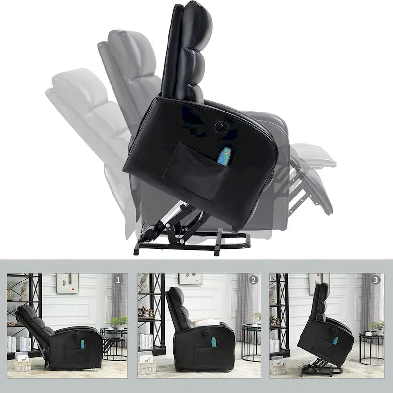Modern Power Lift Massage Chair Electric Recliner with Heat