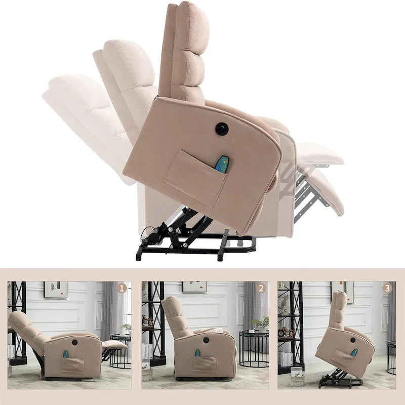 Modern Power Lift Massage Chair Electric Recliner with Heat