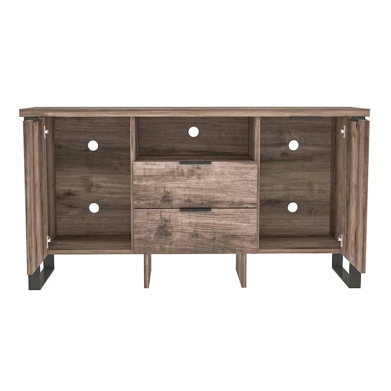 2-Door 2-Drawer Storage Cabinet and TV Stand