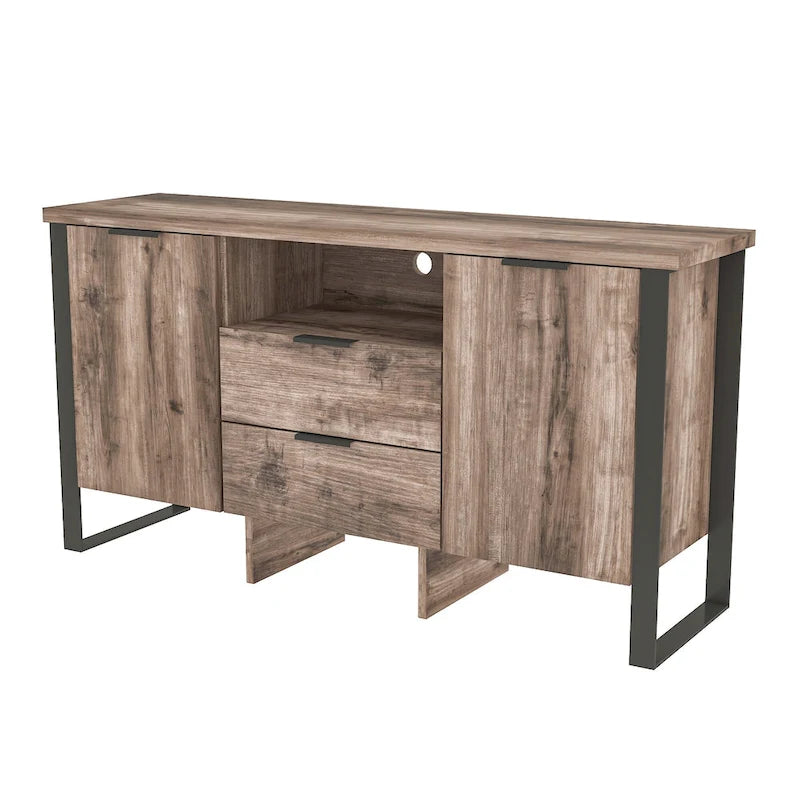 2-Door 2-Drawer Storage Cabinet and TV Stand