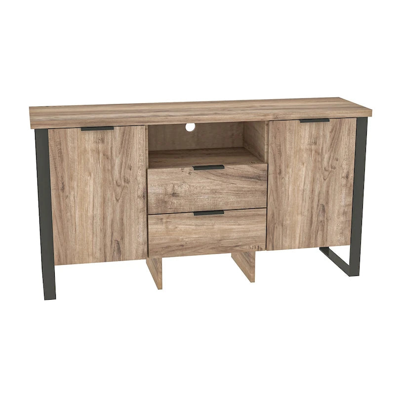 2-Door 2-Drawer Storage Cabinet and TV Stand