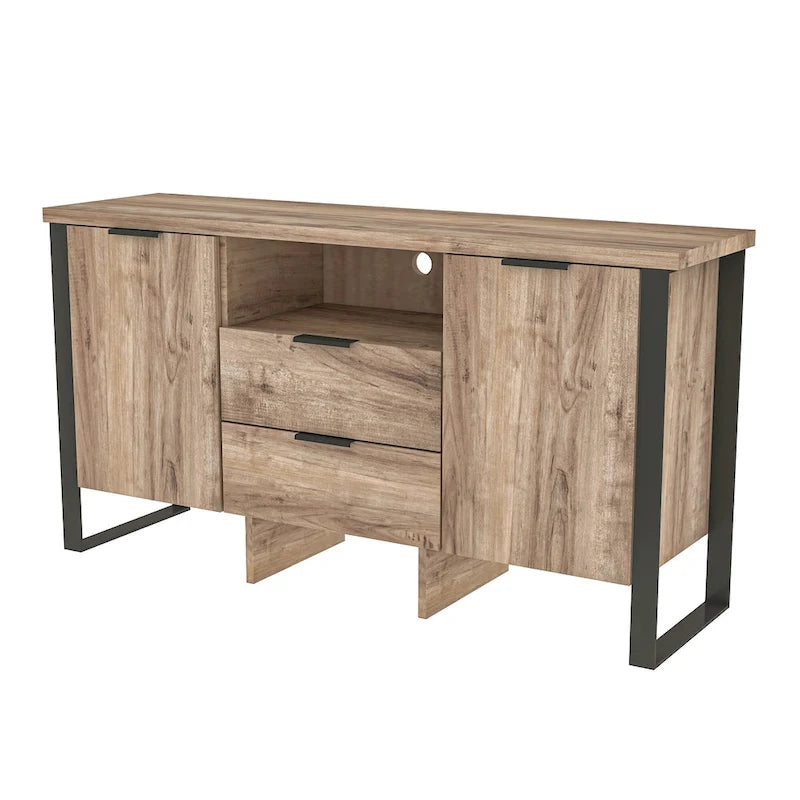 2-Door 2-Drawer Storage Cabinet and TV Stand