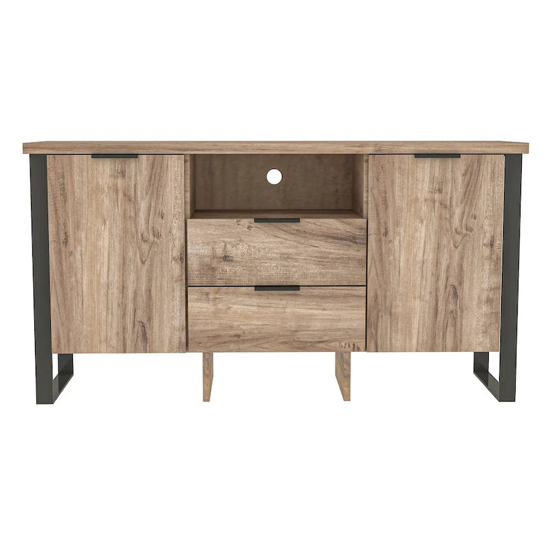 2-Door 2-Drawer Storage Cabinet and TV Stand