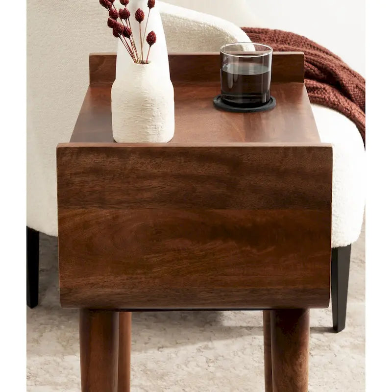 Kate and Laurel Quilby Wood Side Table - 18x14x27