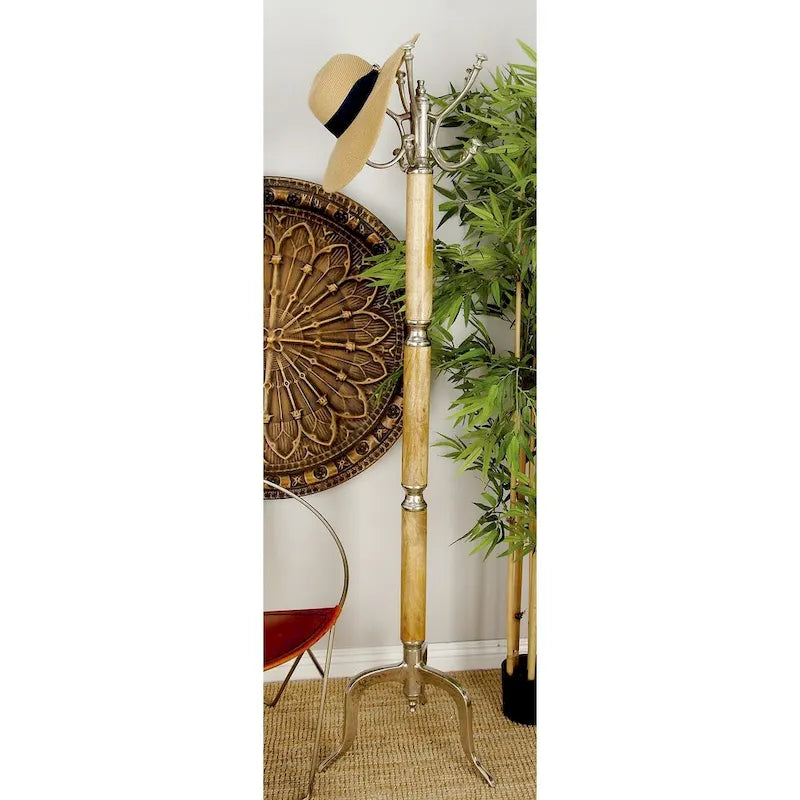 Aluminum Metal Coat Rack in Silver or Gold