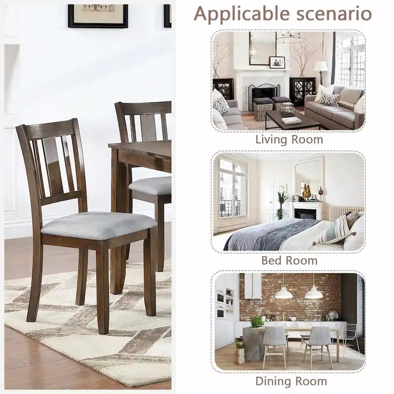 Set of 4 Counter Height Dining Chairs with Padded Seats