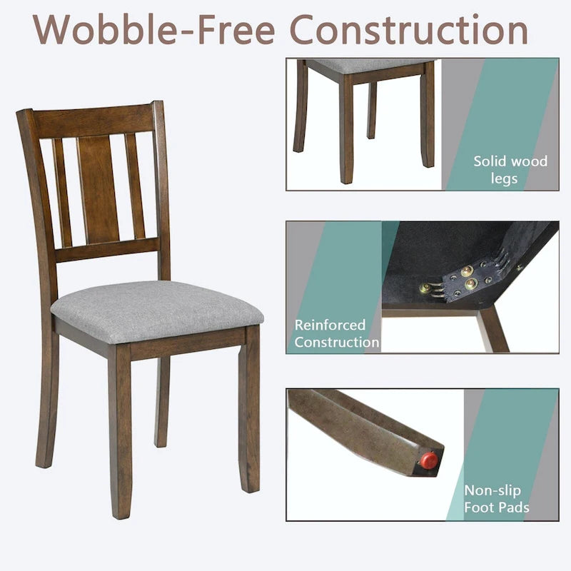 Set of 4 Counter Height Dining Chairs with Padded Seats