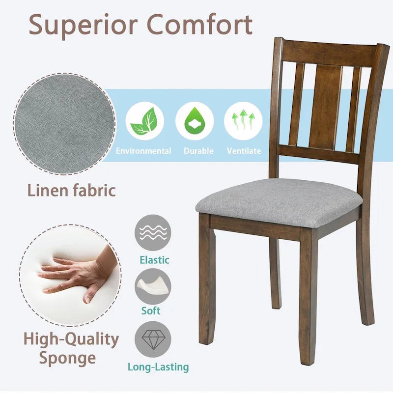 Set of 4 Counter Height Dining Chairs with Padded Seats