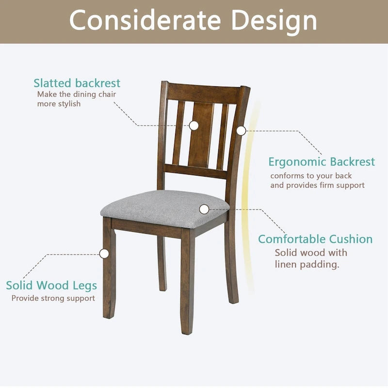 Set of 4 Counter Height Dining Chairs with Padded Seats
