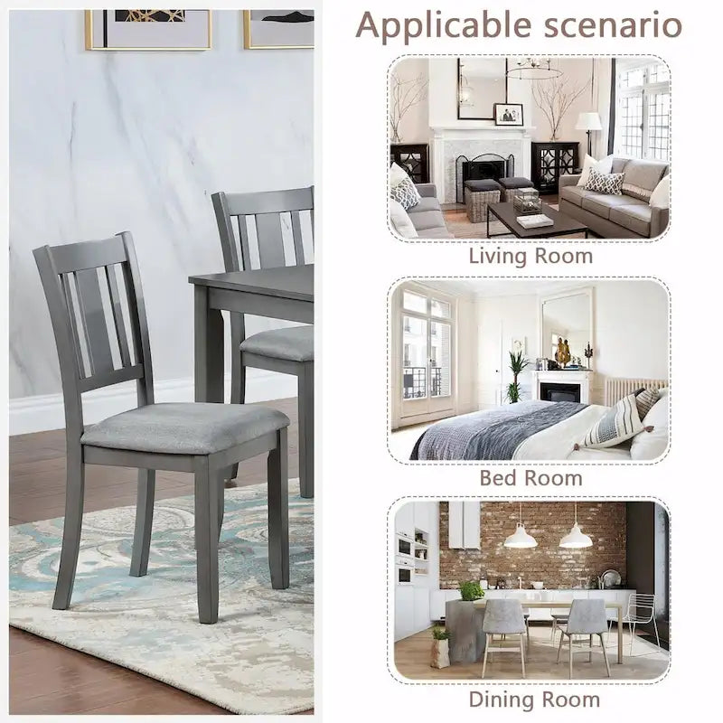 Set of 4 Counter Height Dining Chairs with Padded Seats